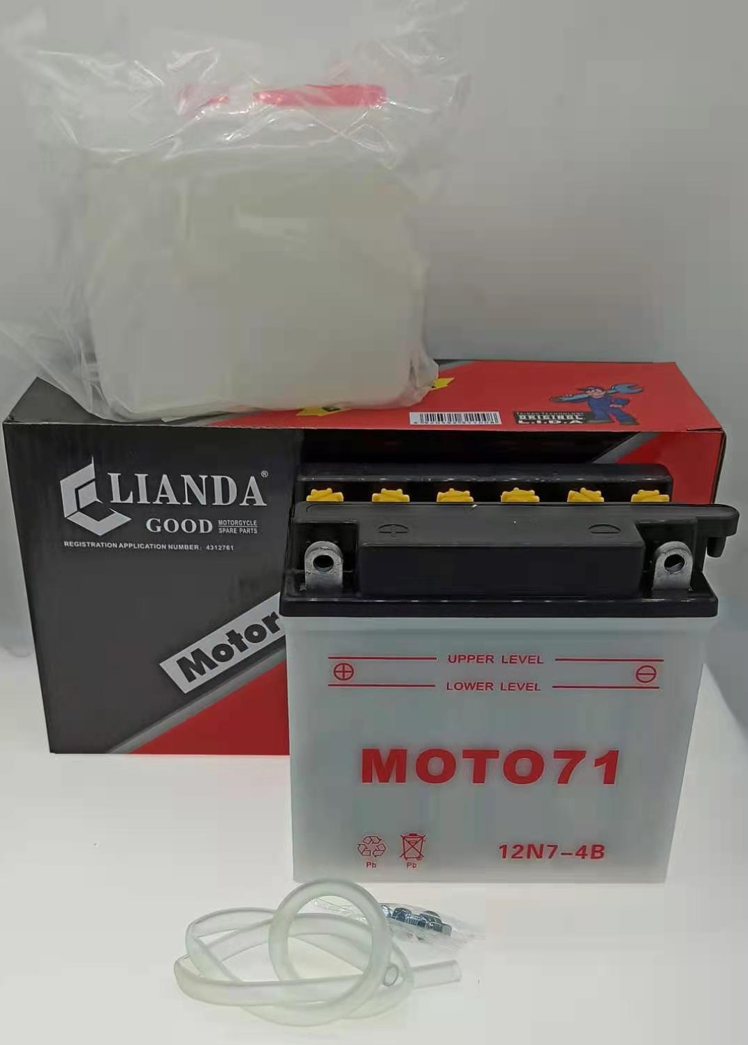 repuesto de moto MOTO71 — BATERIA CON ACIDO 12N7-4B GN