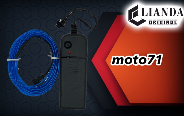 repuesto de moto MOTO71 — LED HILO LUMINISCENTE(AZUL CLARO)UTILIZA PILA AA 2METRO