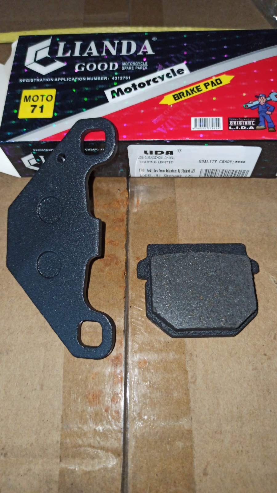 repuesto de moto MOTO71 — PASTILLA DELANTERA HJ SKYHAWK 125