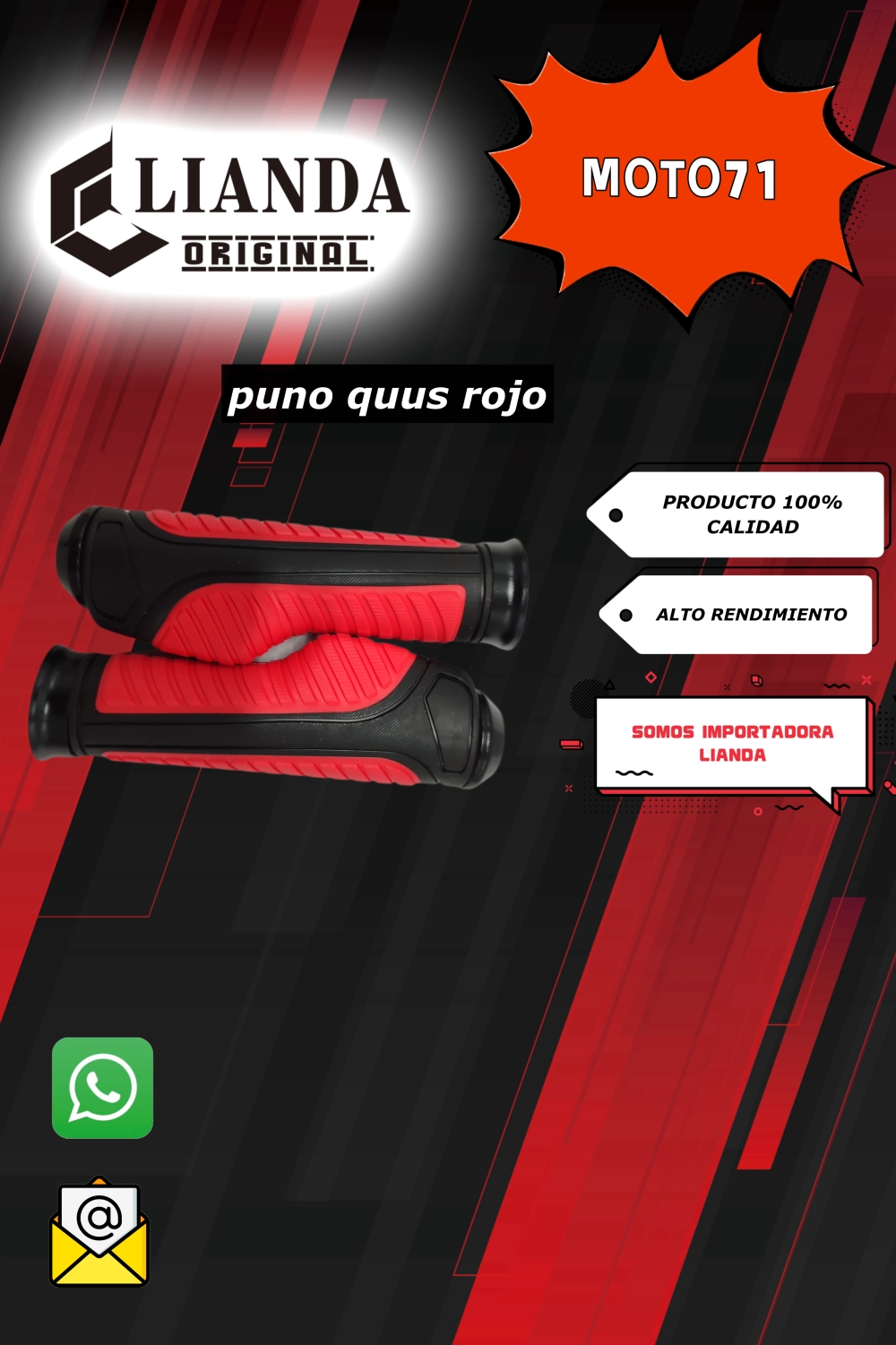 repuesto de moto MOTO71 — PUNO-UNIVERSAL-QUUS-ROJO
