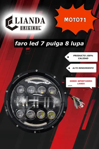 repuesto de moto MOTO71 — FARO-LED-7-PULGAS-8-LUPA