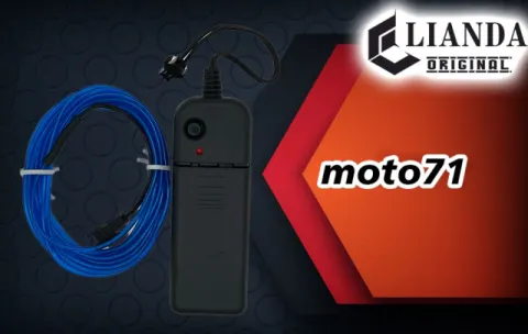 repuesto de moto MOTO71 — LED HILO LUMINISCENTE(AZUL CLARO)UTILIZA PILA AA 2METRO