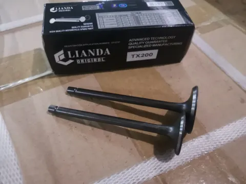 repuesto de moto MOTO71 — VALVULA ADMISION Y ESCAPE TX 200(CUNA LARGA) PAR